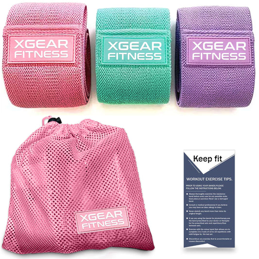 Exercise Workout Bands Resistance Bands for Women, 3 Levels Booty Bands for Butt