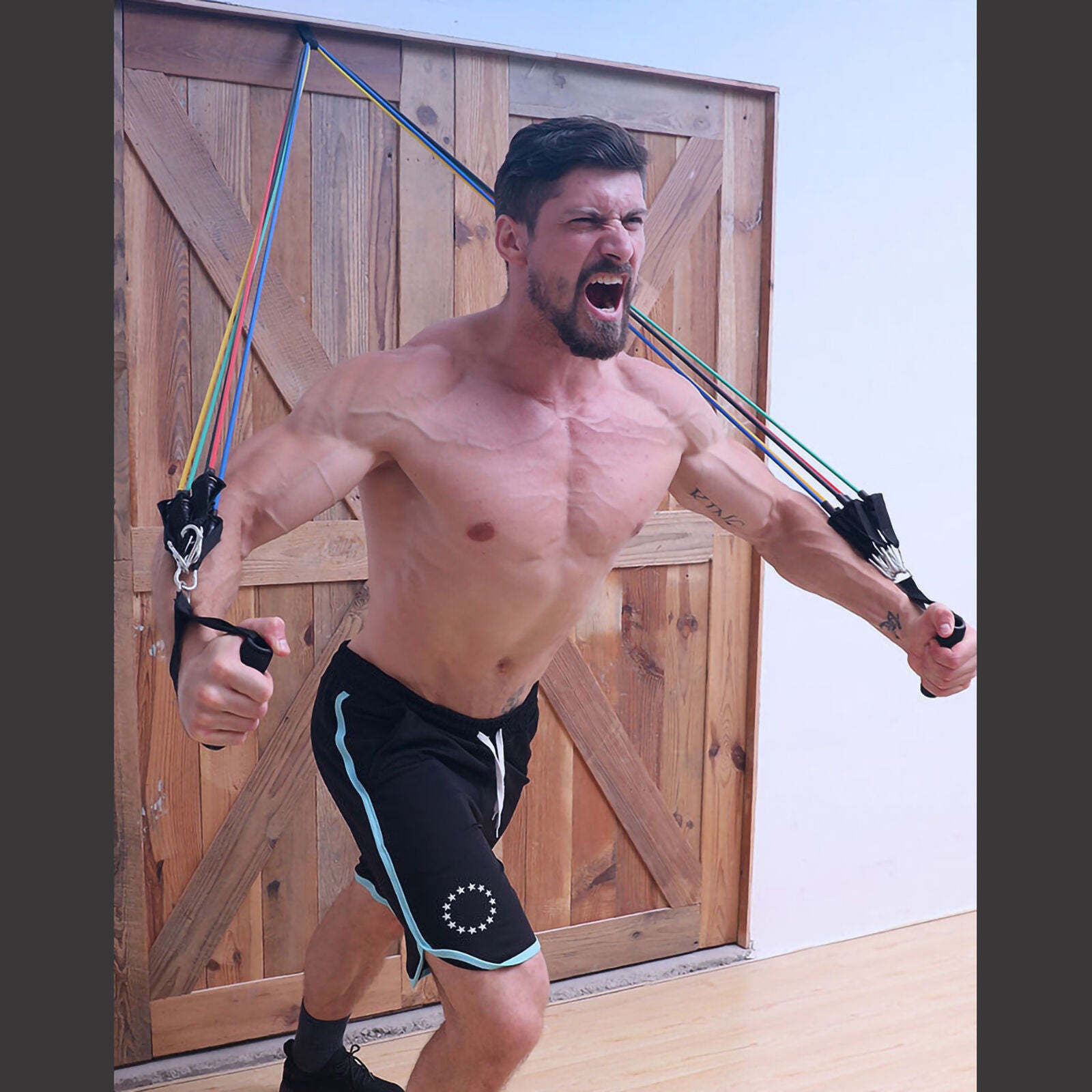 11Pcs/Set Latex Resistance Bands Multifunction Elastic Exercise Resistance Bands