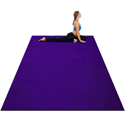 Large Yoga Mat 6' X 4' X 8 Mm Thick Workout Mats for Home Gym Flooring Purple