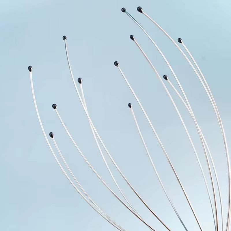 1PC Octopus Head Massager Stainless Steel Engraved Head Relaxer Brain Massage Claw Scalp Scratcher Itch Reliever Random Color