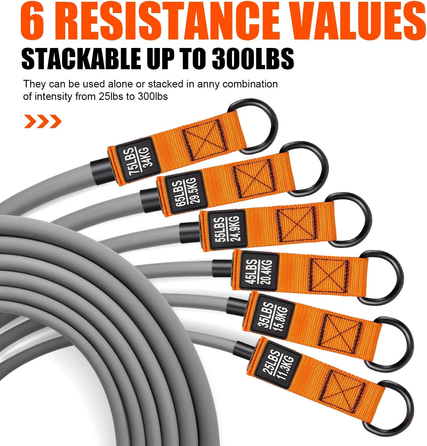 Resistance Bands, Heavy Exercise Bands with Handles, Fitness Bands for Working O