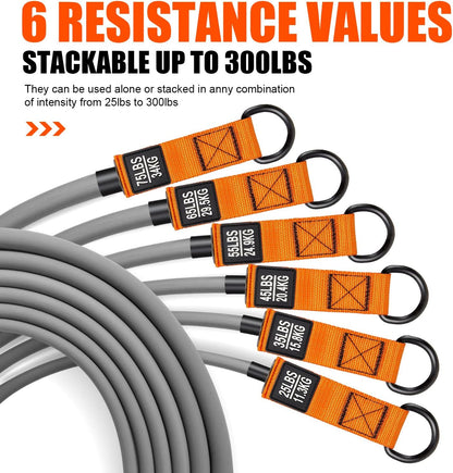 Resistance Bands, Heavy Exercise Bands with Handles, Fitness Bands for Working O